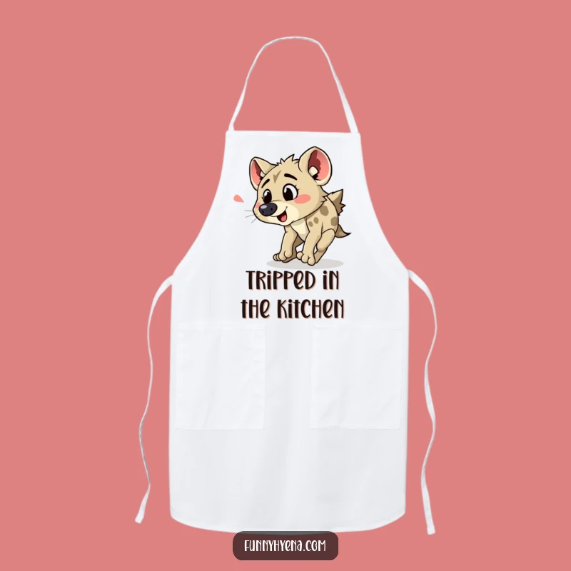 Funny Hyena Tripping Apron: Cook Up Laughs with this Hilarious Kitchen Essential