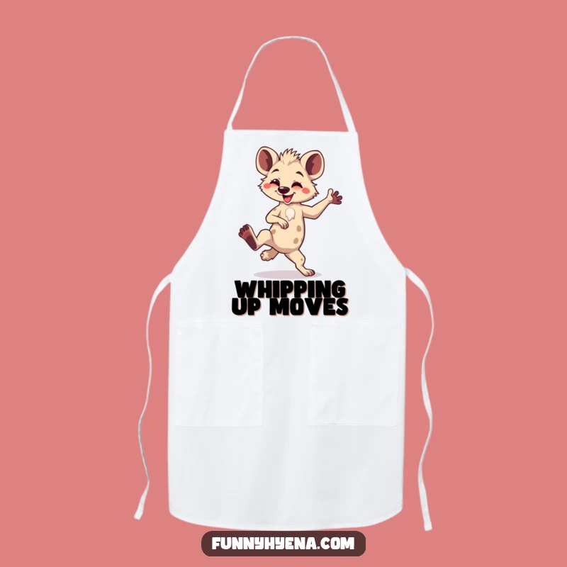 Funny Kawaii Hyena Dance Apron - Kitchen Fun with Silly Pose Gift