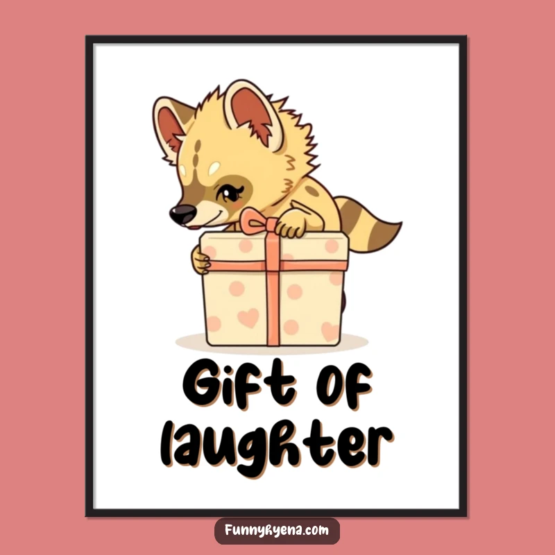 Funny Hyena Digital Print - Stealthy Gift Art, Instant Humorous Download Present