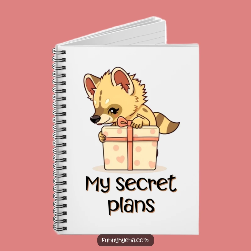 Funny Hyena Notebook - Stealthy Gift Plans, Humorous Journal Present